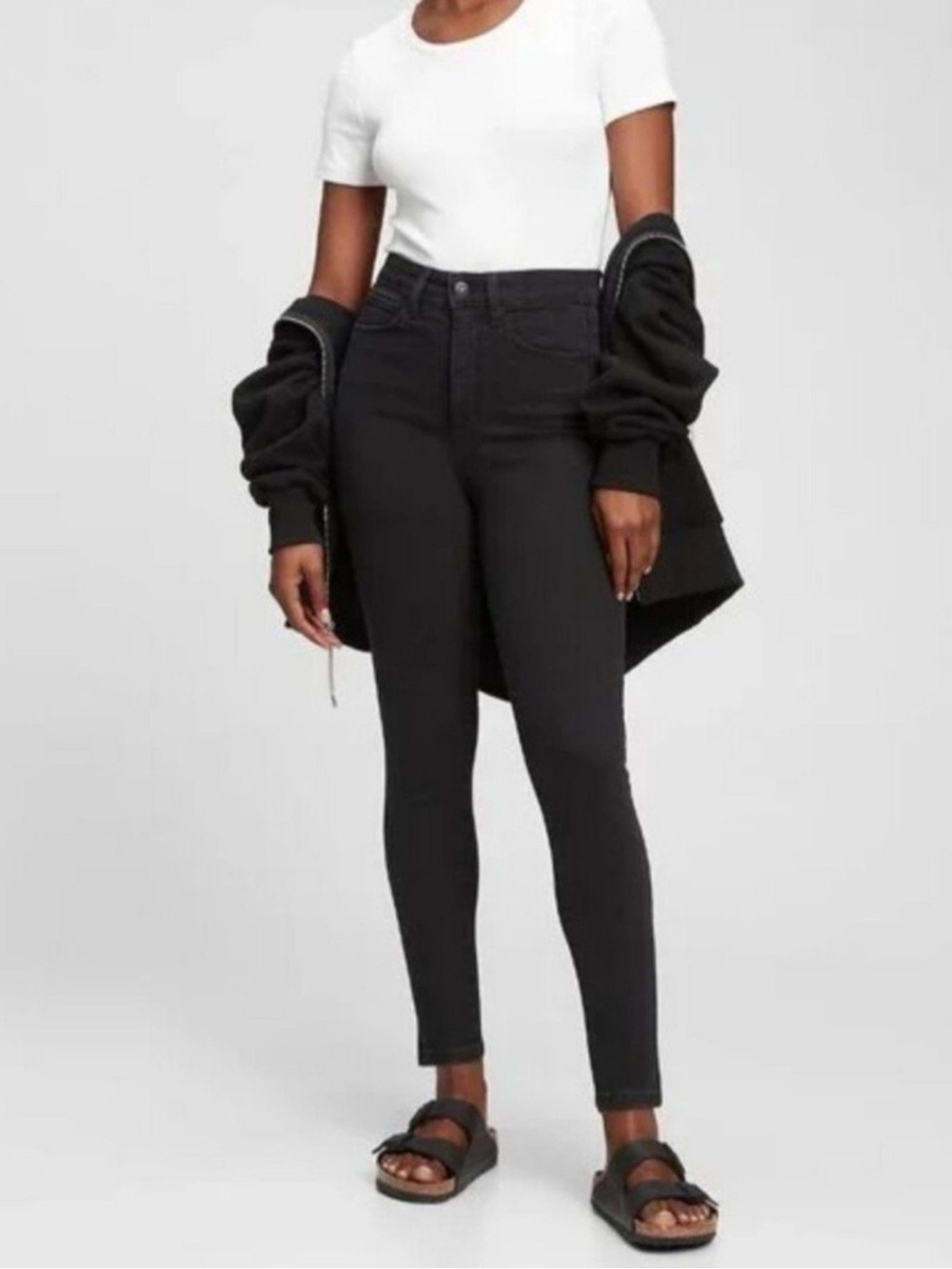 Like New Gap Universal Jeffing Sky High High-Rise Black Women's Jeans